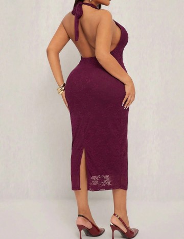 Rochie midi Shein Curve+, vișiniu