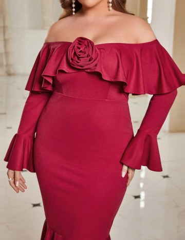 Rochie midi Shein Curve+, verde