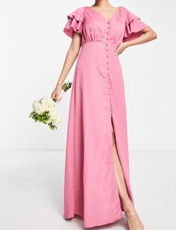 Rochie maxi Little Mistress, roz