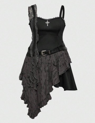 Rochie mini Shein Curve+ Romwe, negru