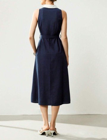 Rochie midi Shein Curve+, bleumarin