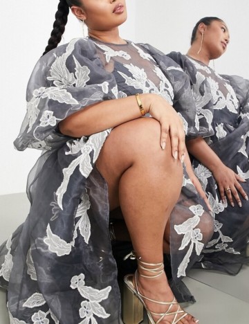 Rochie maxi ASOS, gri