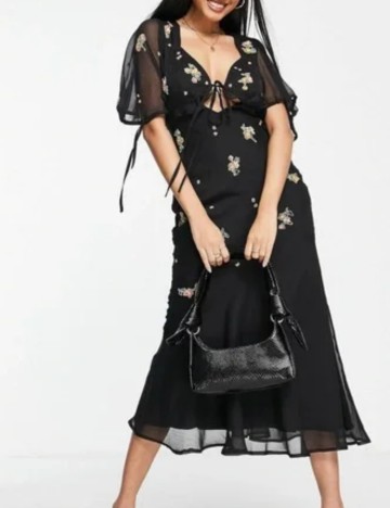 Rochie midi ASOS, negru