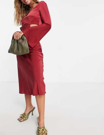Rochie midi ASOS, roșu