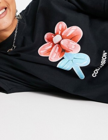 Tricou Collusion, negru