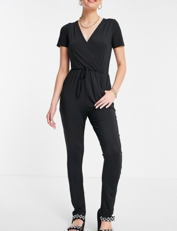 Salopetă lungă Threadbare, negru