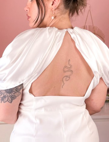 Salopetă lungă Yaura, alb