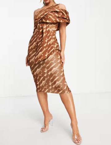 Rochie midi ASOS, mix culori
