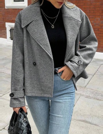 Palton scurt Shein, gri