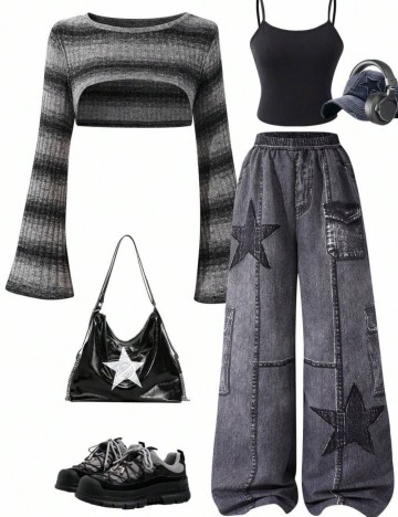 Pantaloni Shein, gri