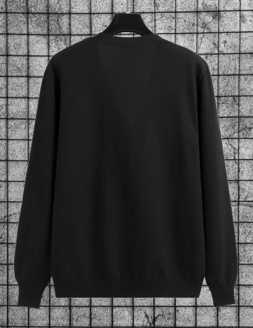 Bluză cu nasturi Shein MANFINITY, negru