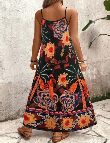 Rochie maxi Shein Curve+, mix culori