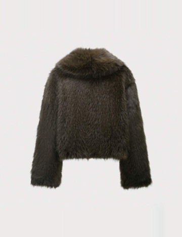 Haină De Blană Shein, maro