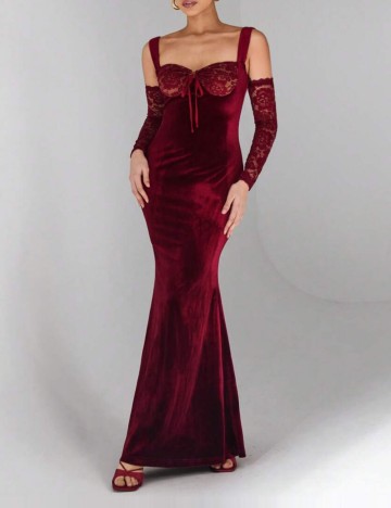 Rochie maxi Shein, burgundy
