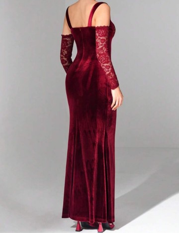 Rochie maxi Shein, burgundy