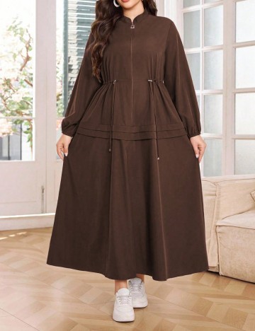 Rochie maxi Shein Curve+, maro