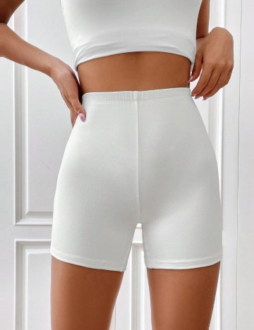 Colanți scurți Shein, alb