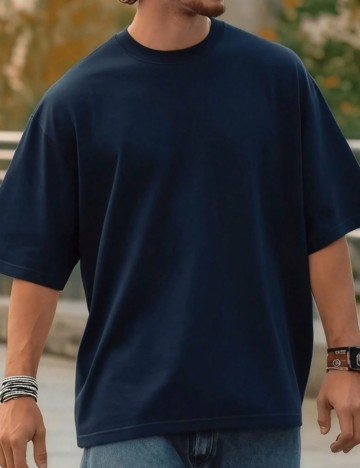 Tricou Shein MANFINITY, albastru