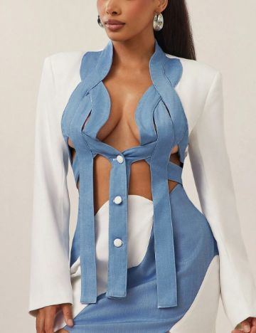 Sacou Shein, mix culori