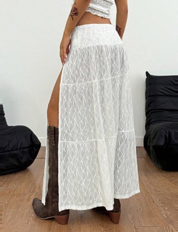 Fustă maxi Shein, alb