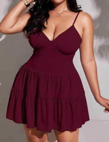 Rochie mini Shein Curve+, vișiniu