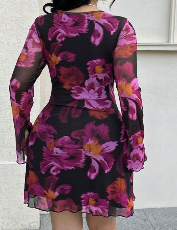 Rochie mini Shein Curve+, mix culori