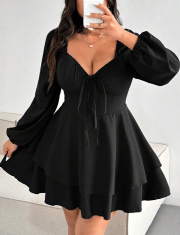Rochie mini Shein Curve+, negru