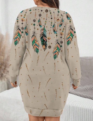 Rochie mini Shein Curve+, mix culori