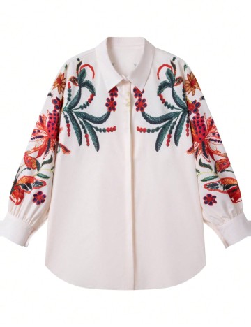 Cămașă Shein Curve+, crem