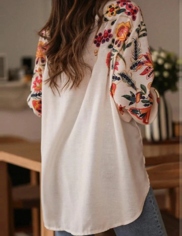 Cămașă Shein Curve+, crem