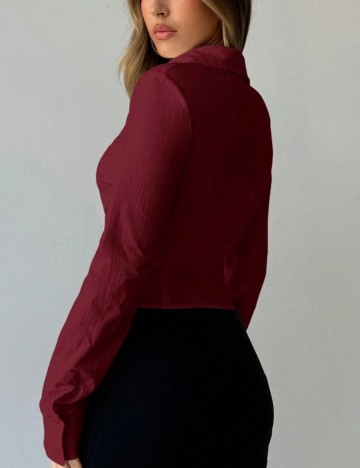 Cămașă Shein, vișiniu