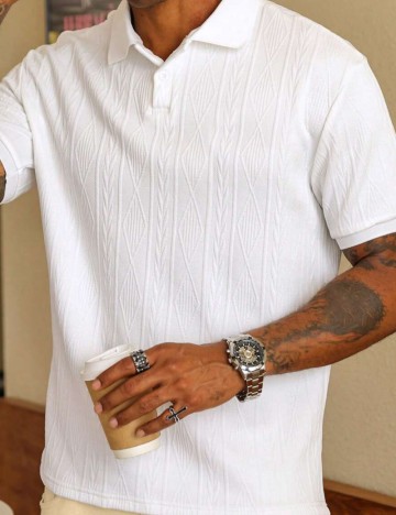 Tricou polo Shein, alb