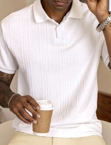 Tricou polo Shein, alb