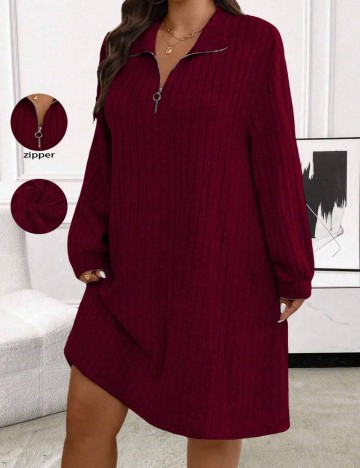 Rochie mini Shein Curve+, vișiniu