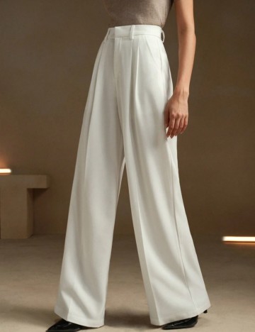 Pantaloni Shein, alb