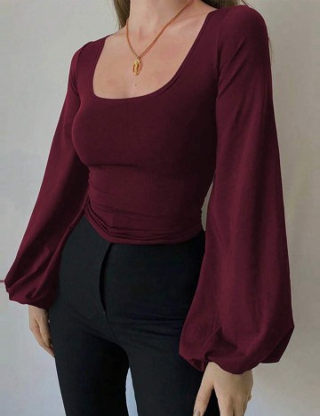 Bluză Shein, vișiniu