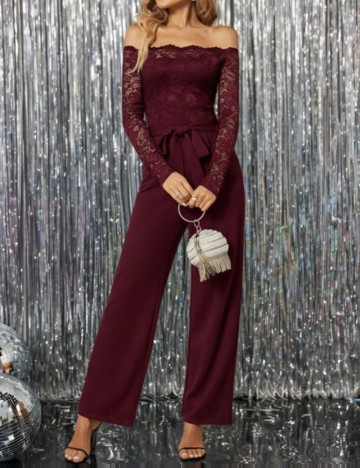 Salopetă lungă Shein, vișiniu