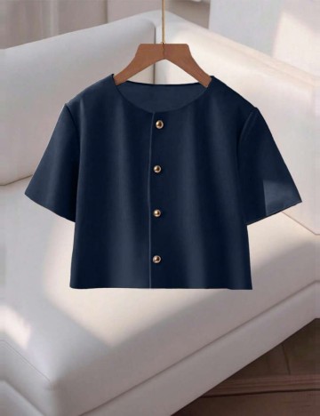 Cămașă casual Shein, bleumarin