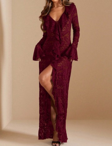 Rochie maxi Shein, vișiniu