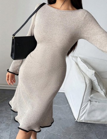 Rochie midi Shein, bej