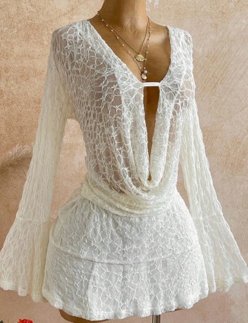 Rochie mini Shein, crem