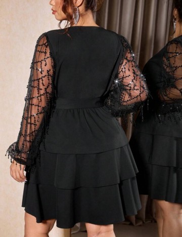 Rochie mini Shein Curve+, negru