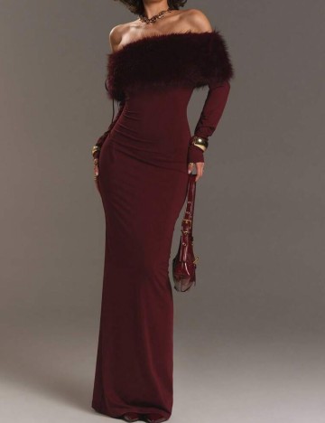 Rochie maxi Shein, vișiniu