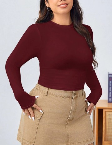 Bluză Shein Curve+, vișiniu