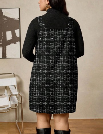 Sarafan Shein Curve+, negru