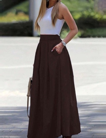 Fustă maxi Shein, maro