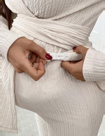 Pantaloni Shein, crem