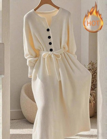 Rochie maxi Shein, crem