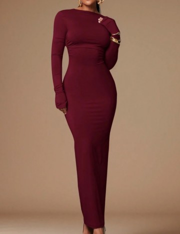 Rochie midi Shein, vișiniu