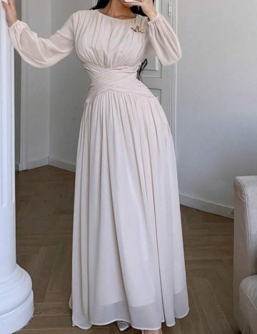 Rochie midi Shein, crem